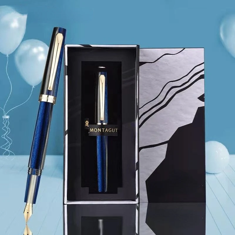 

New French Mengtejiao Pen Small Century Light Luxury Men's Business Office Gift Set Gifts Box Fountain Pens Supplies School