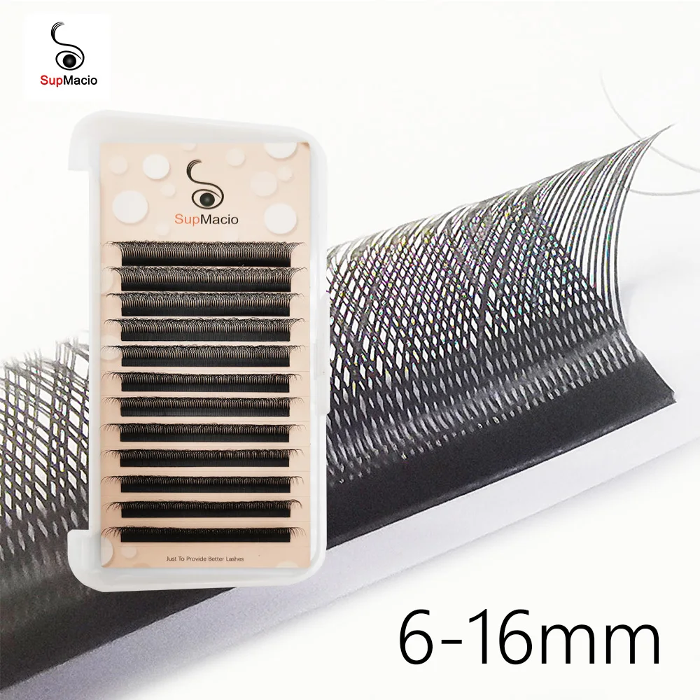 Supmacio YY Lash 16mm Y Shape Eyelashes Extension 2D 6-16mm Two Tip Eyelashes Brazilian Volume Fan Lash Supplies Mesh Lashes