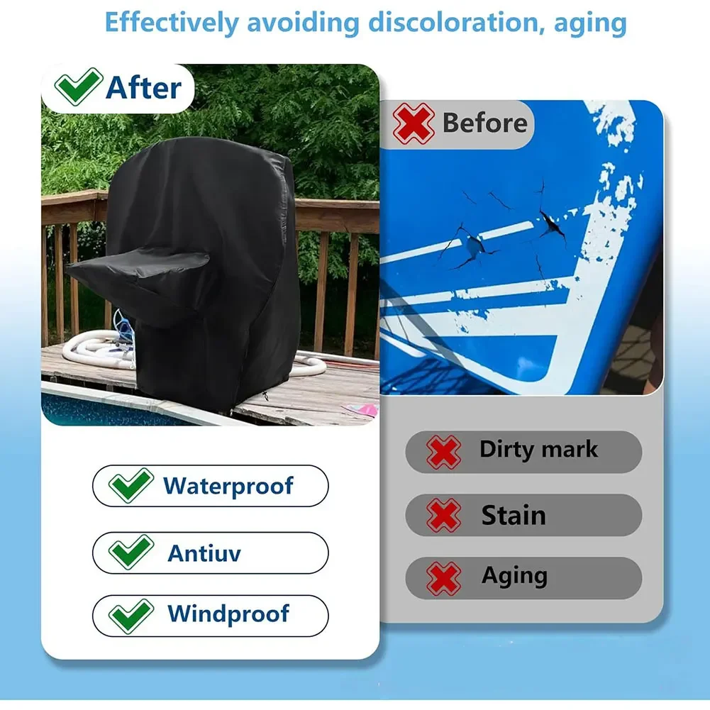 

For Waterproof Pool Basketball Hoop Cover Full Coverage Easy Installation for For Water Basketball Stand 37 5W by 24D by 43H