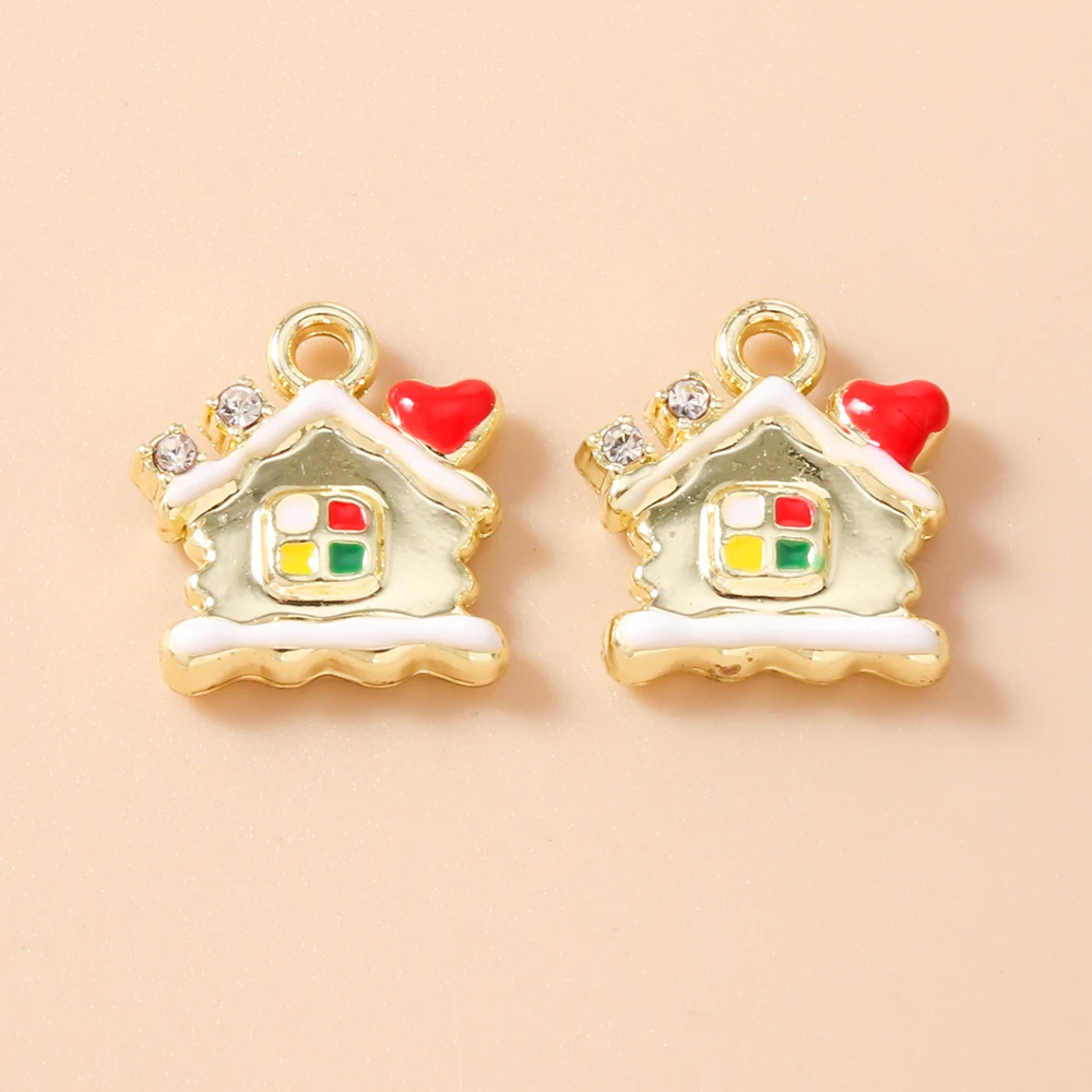 Leslie 5-teiliges Modisches Weihnachts-Charms-Set, Niedliche Weihnachtsglocken-Anhänger für Ohrringe und Halsketten-Herstellung – Detail 8