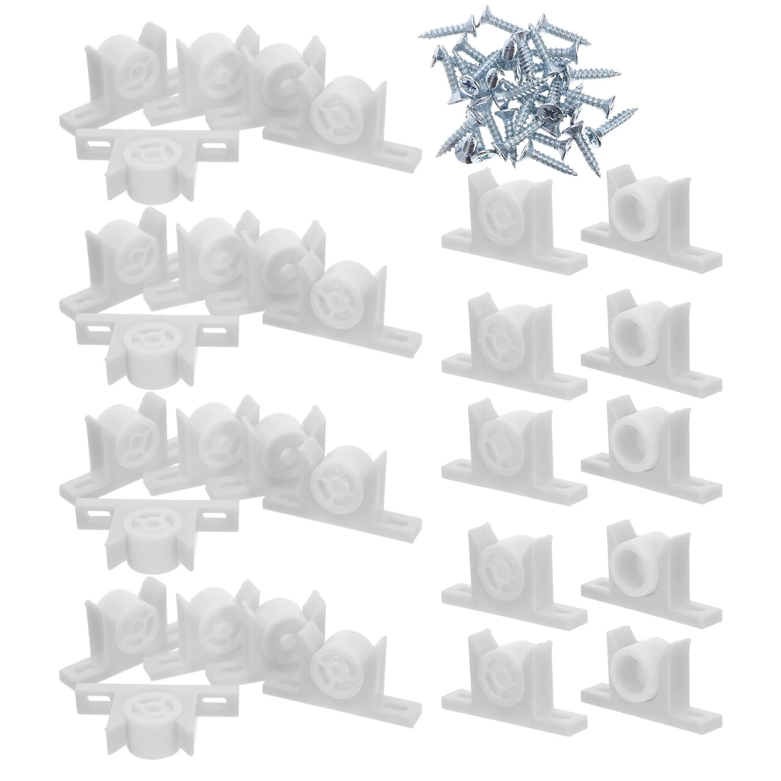 30 Sets Plastic Cabinet Door Catch Push Latch for Kitchen Closet Drawer Clips Waterproof Hardware