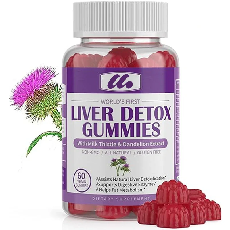 

Liver cleansing, detoxification, and repair gummy candy - Silymarin milk thistle supplement containing Korean thistle extract