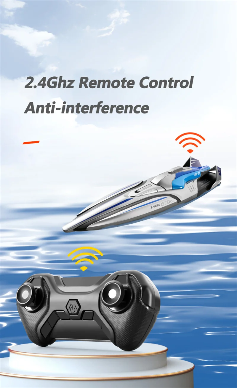 30KM/H RC High Speed Racing Boat Speedboat Remote Control Ship Water Game Kids Toys Children Birthday Boys Gift Rc Boat