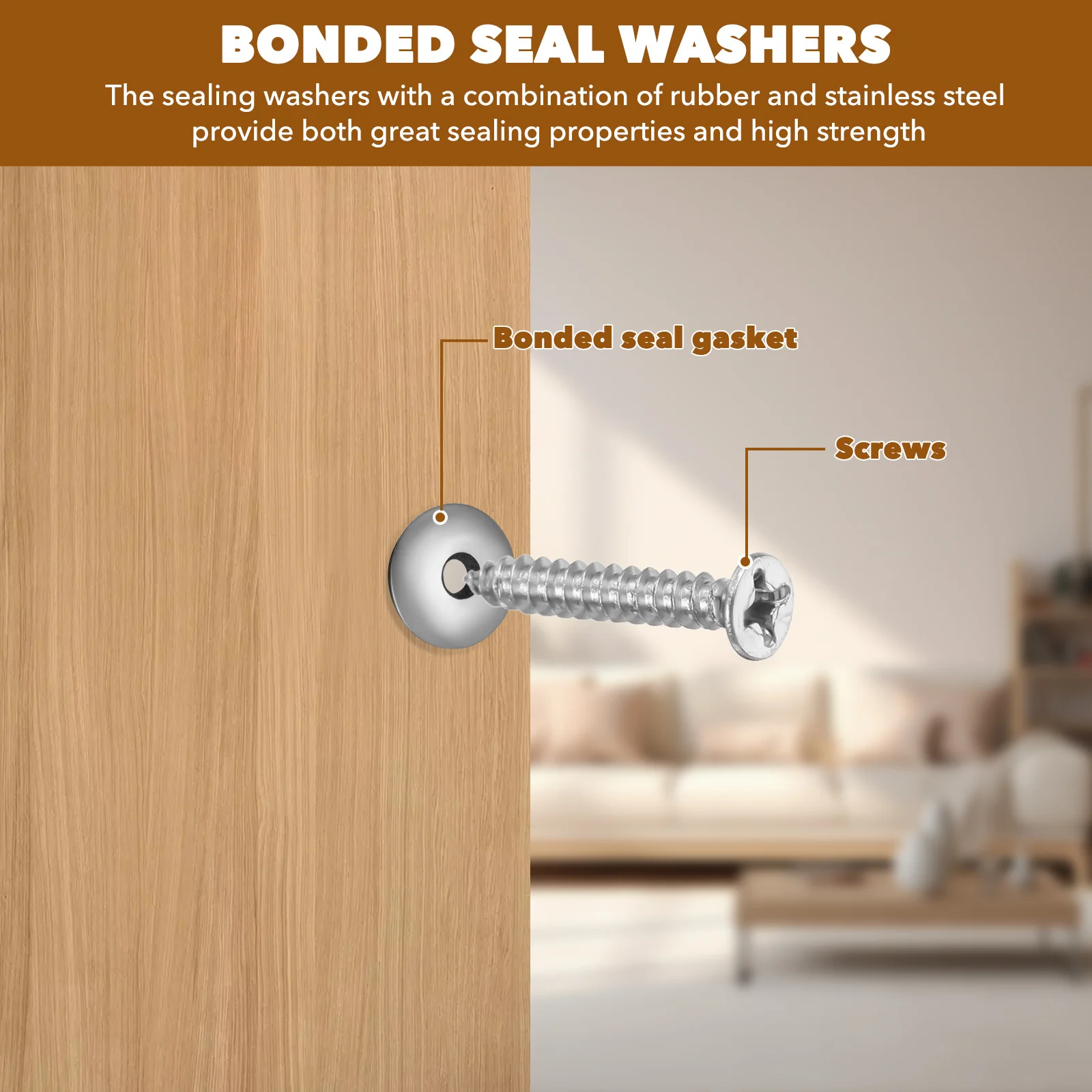 

10pcs Washers Set Stainless Steel Bonded Seal Waterproof For Plumbing Automotive Repair High Temp Resistance Sealing Fasteners