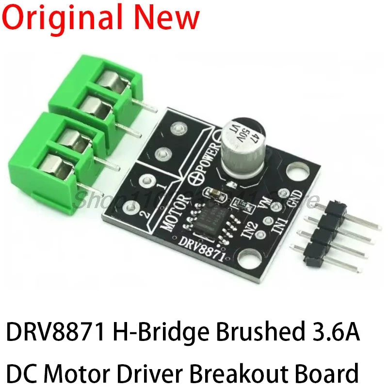 DRV8871 H-Bridge Brushed 3.6A DC Motor Driver Breakout Board PWM driver module 6.5V-40V for Arduino