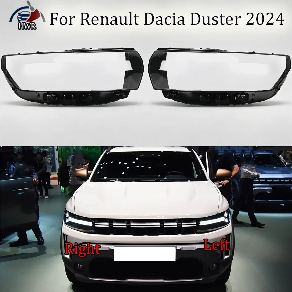 

Front Headlight Cover Transparent Shade Lamp Headlamp Shell Plexiglass Replace Original Lampshade 2024 For Renault Dacia Duster