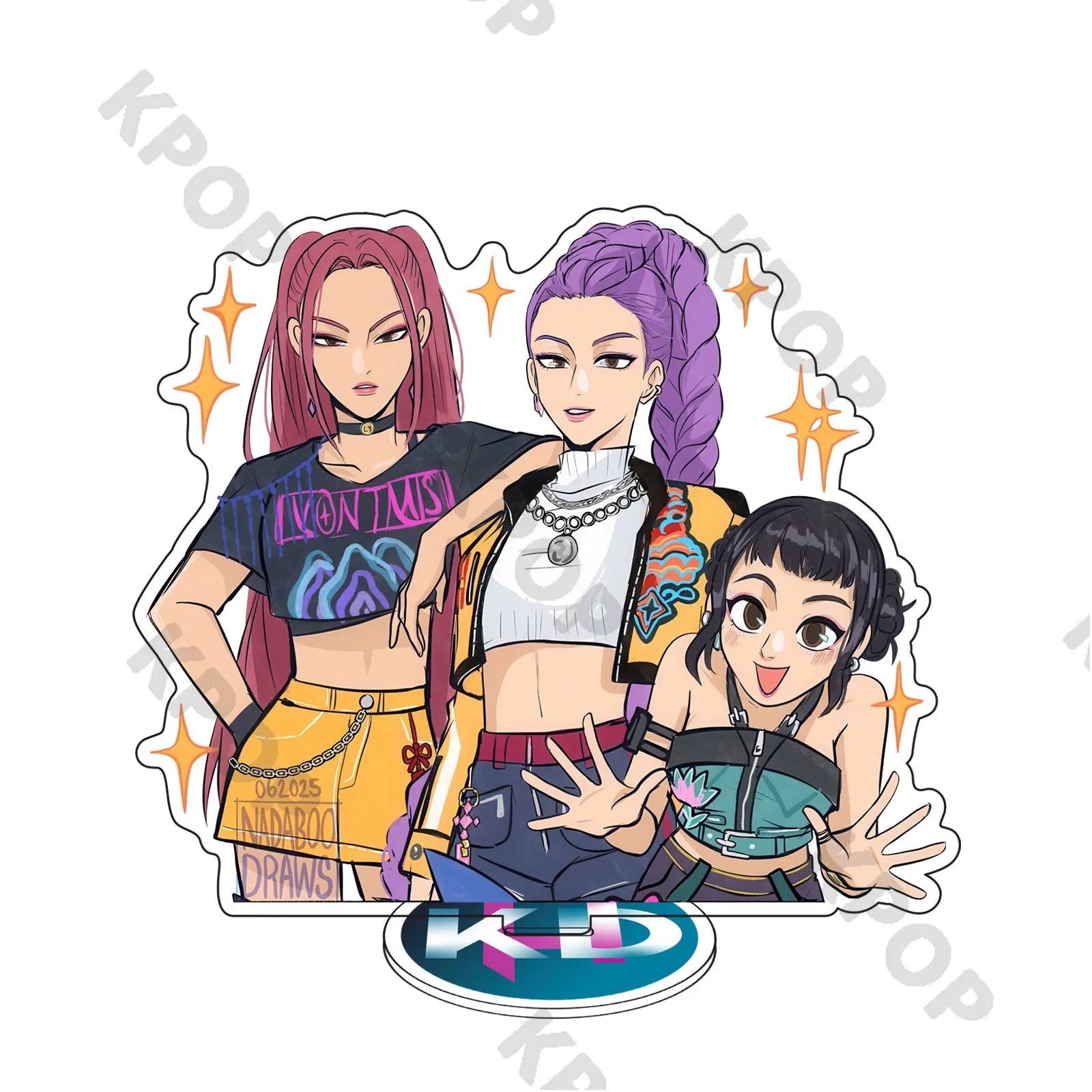 K-POP Demon Hunters X Anime Double Layer Acrylic Standee Rumi Mira Zoe Figure Collectible Desktop Display Fan Art Gift​