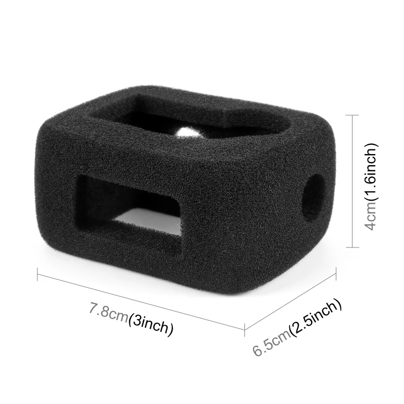 PULUZ Sponge Windproof Cover For DJI Osmo Action 4 / Action 3 Camera Reduce Wind-noise Shockproof Protective Case Accessories