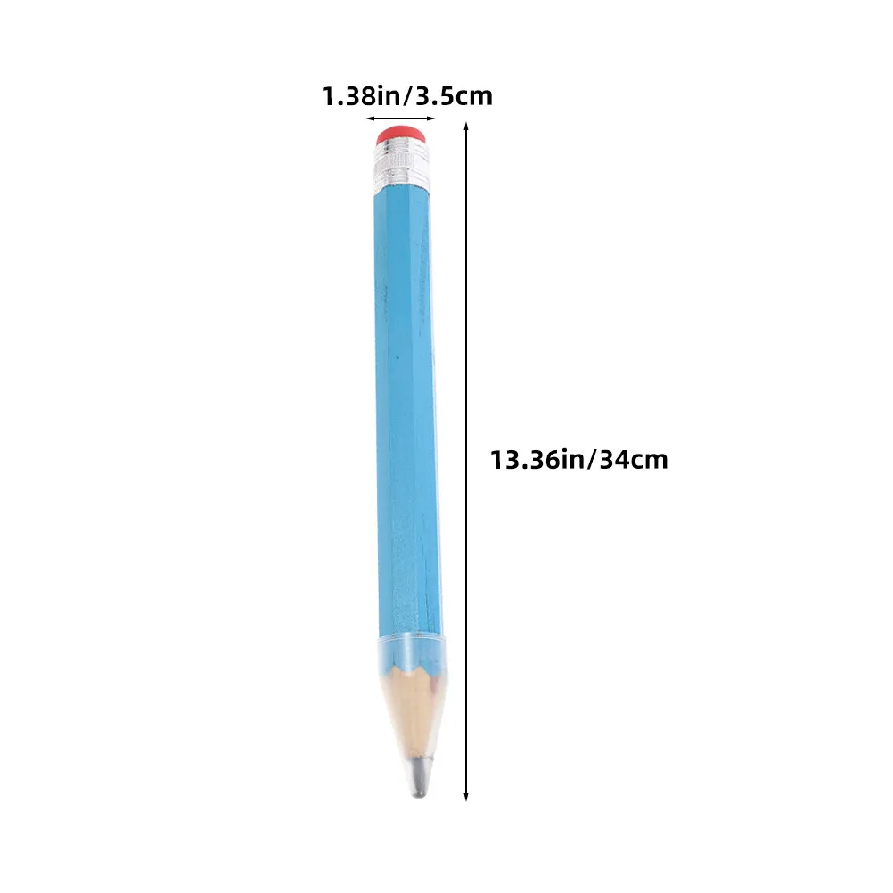 Large Wooden Jumbo Pencil Giant Thick Smooth Surface Pencil Sharp Tip Protective Novelty for Kindergarten Preschool