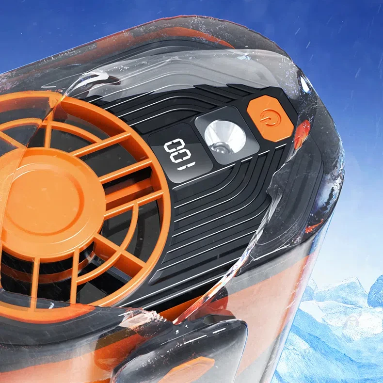 مروحة معلقة على الخصر من Xiaomi 2025، مشبك خصر محمول عالي السرعة، موقع بناء خارجي، تبريد USB صغير معلق على الرقبة