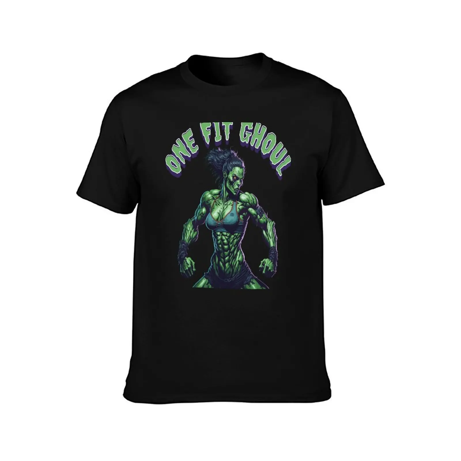 One fit ghoul Resilient Undead: Muscle-Bound zombie girl T-Shirt Basic Casual Short Sleeve Cotton Shirt T-Shirt