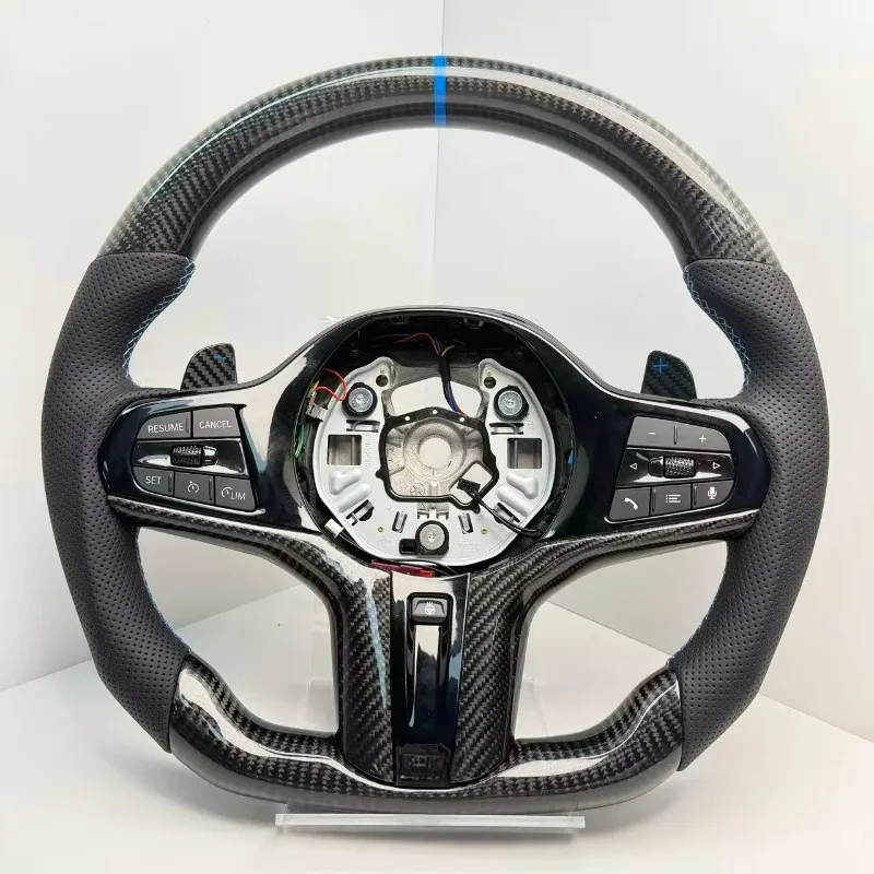 Customized Carbon Fiber Heating Steering Wheel for G Series G30 G80 M4 G82 M5 F90 M8 X3M X5M X6M F96 G20 G22 G01 G02 M1 M2 M3