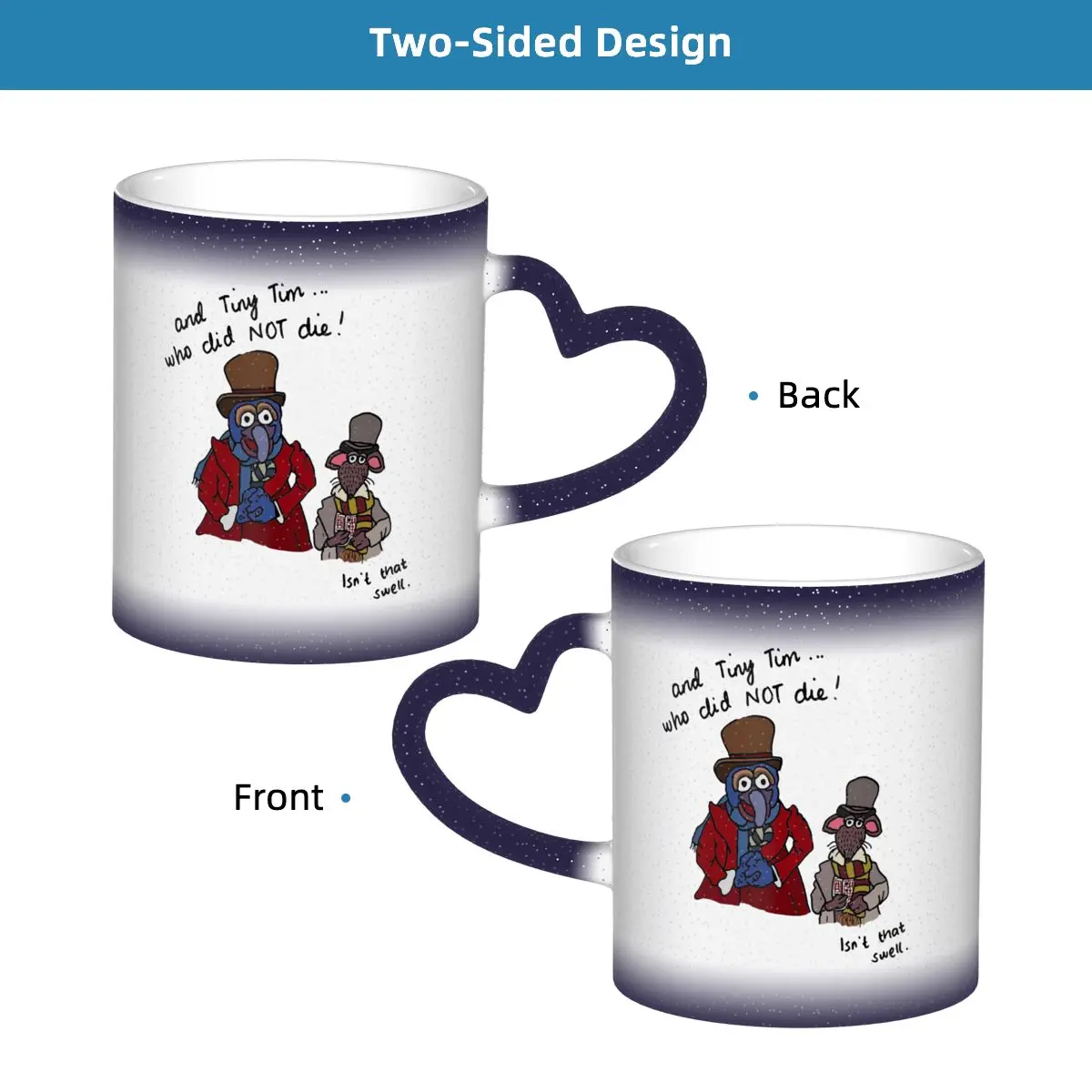 وTiny Tim Who لم يوتى Muppet عيد الميلاد كارول القدح مضحك أكواب القهوة السيراميك أكواب الشاي كوب حليب درينكوير هدايا للأصدقاء #2