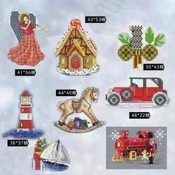 BXT018 Decoration Home Decor Homfun Craft Christmas Cross Stich Set Counted DIY Cross Stitch Kits Fridge Refridgerator Magnets
