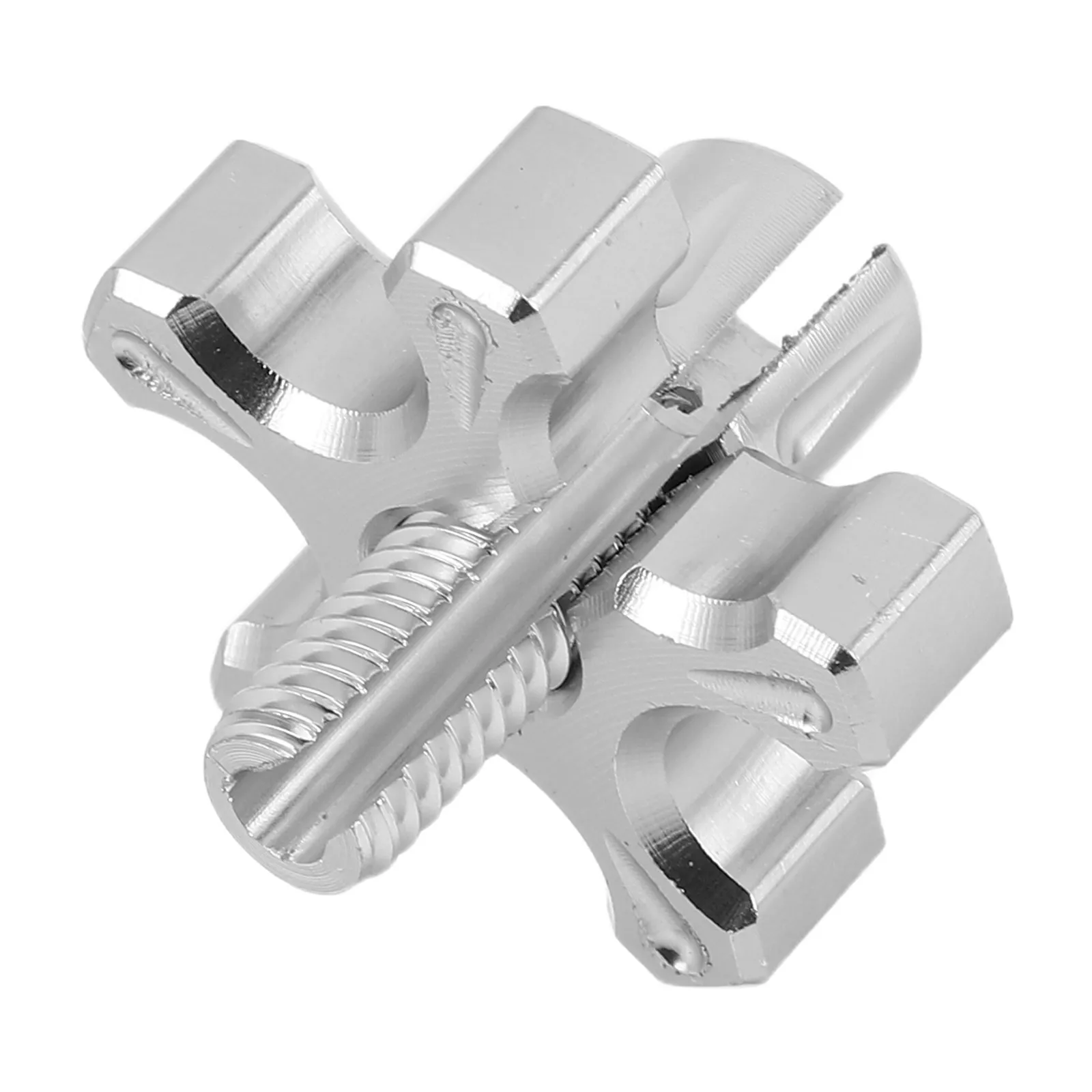 Motorcycle Clutch Adjustment Screw Slotted Aluminum Alloy Silver Precise Tuning Cable Tension Adjuster Universal Bike Part view 3