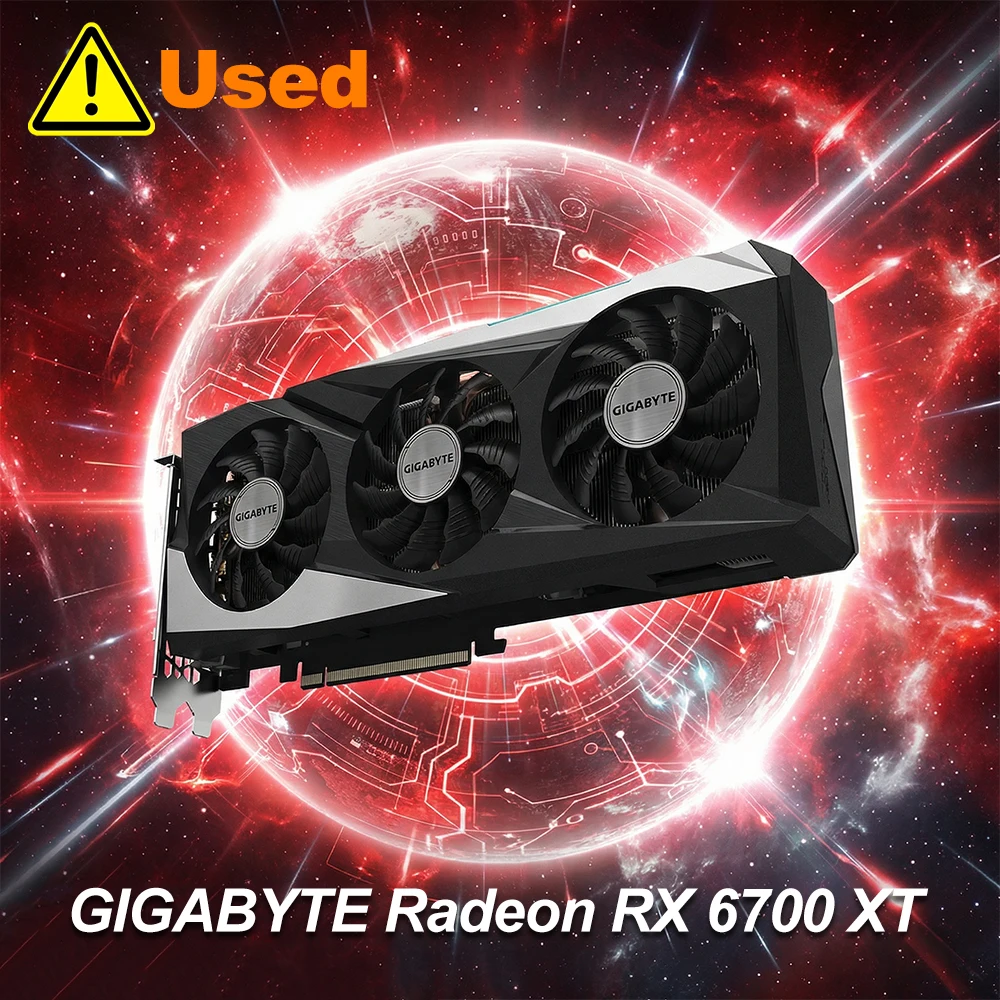 

Видеокарта Gigabyte RX 6700 XT 6700XT RX6700 Nitro 12 ГБ AMD Radeon RX6700XT для настольных ПК, офисных компьютеров и игр