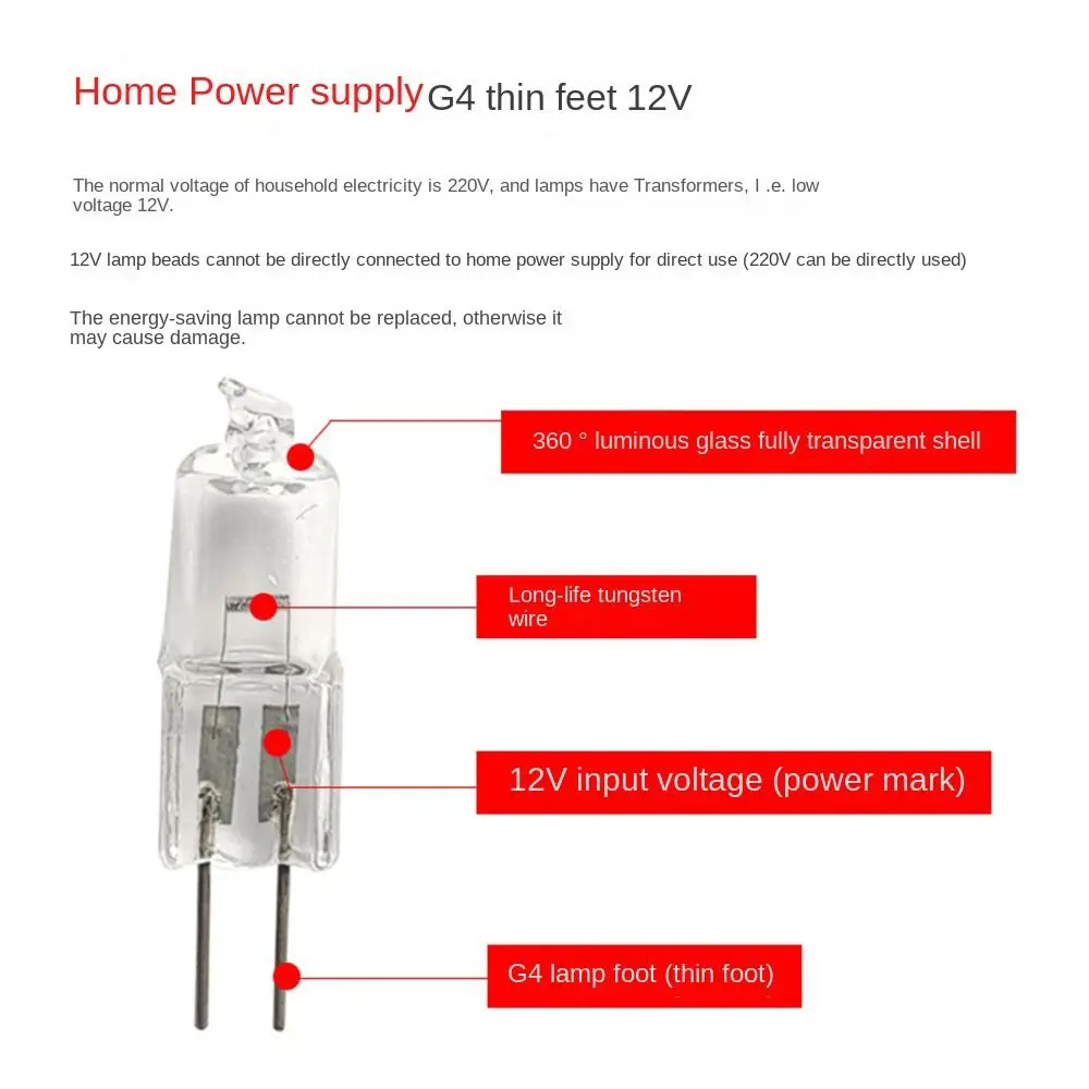 5pcs 2023 Glass tube G4 G5.3 G9 halogens Bulb 12V/220V 10W 20W 35W 40W Ceramic Lamp Dimmable Halogen Light simulation