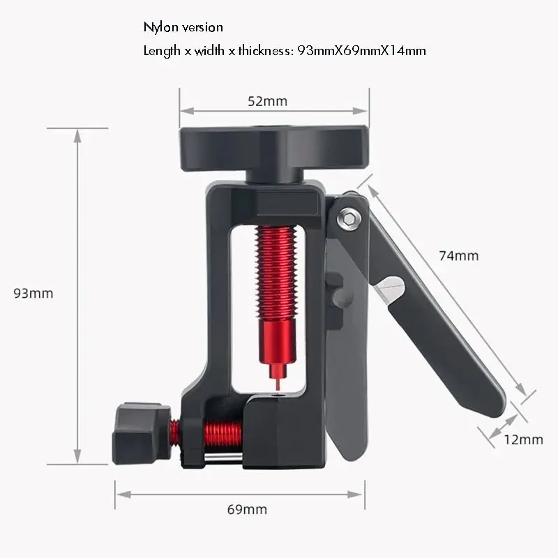 Cortador de tubo conductor de aguja de bicicleta para inserto de manguera de freno, herramienta de instalación de inserción de conexión de manguera hidráulica, Nailon/aleación de aluminio