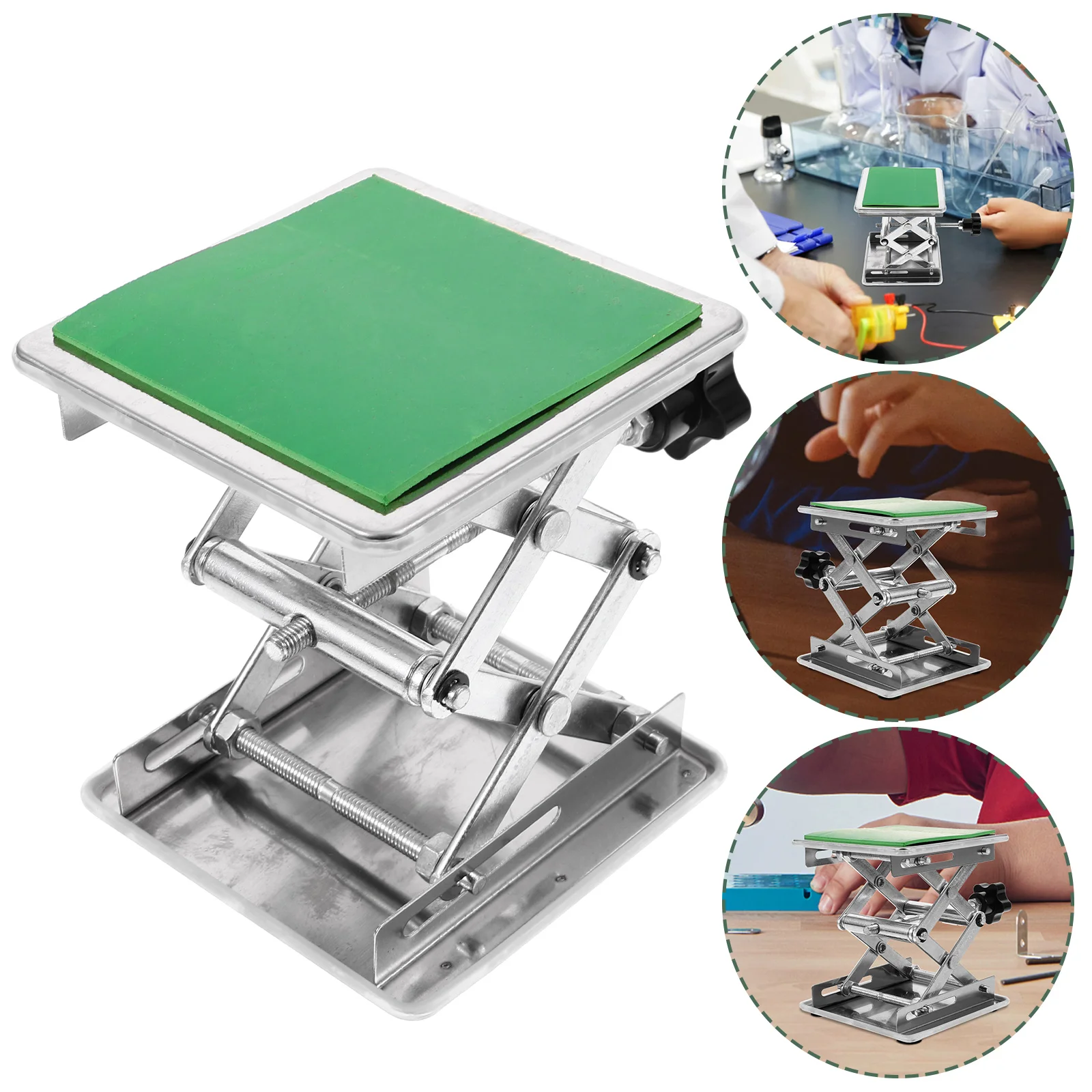 

Mini Lift Manual Lab Transmission Jack Stand Scooter Lifting Platform Support Table Scissor Coffee Work