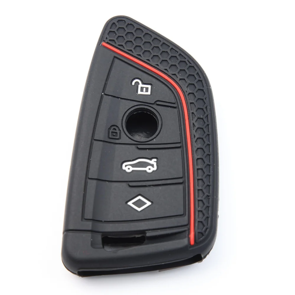 

for BMW X1 X3 X4 X5 X6 Series 1 2 3 5 7 G20 G02 G05 G31 G23 F34 F15 F40 IX3 Silicone Car Remote Key Case Cover Shell Fob Holder