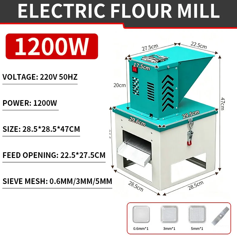 New-Style Flour Mill, Corn Flour Mill, Grinder, Coffee Bean/Spice Processing, Coarse and Fine Screens, Herbal Medicine Grinding