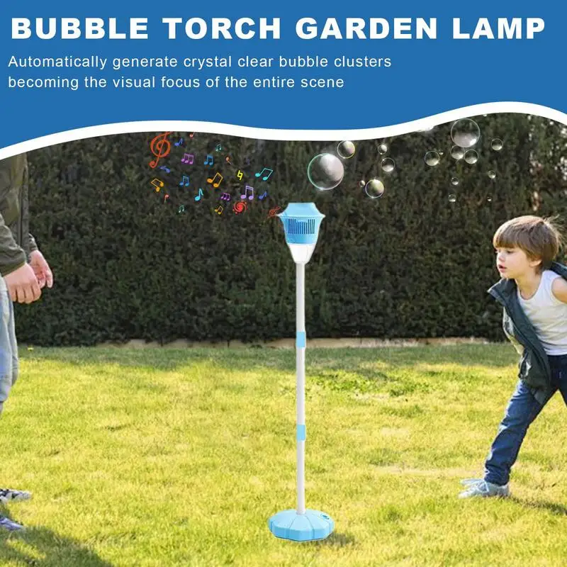 

Standing Bubble Machine Standing Bubble Maker Machine With Lights Dreamy Landscape Decoration Wireless Toy Rechargeable For
