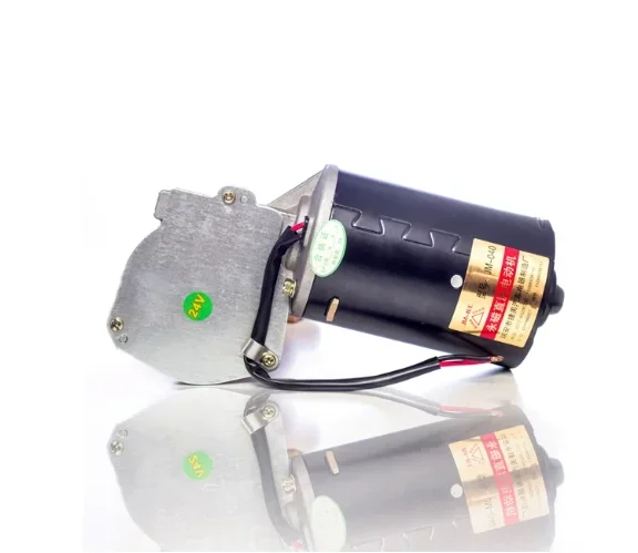 DC Worm Gear Reducer Motor High Torque 12V 24V 130W‑200W Double‑Bearing Low Speed Reduction Motor for DIY Equipment