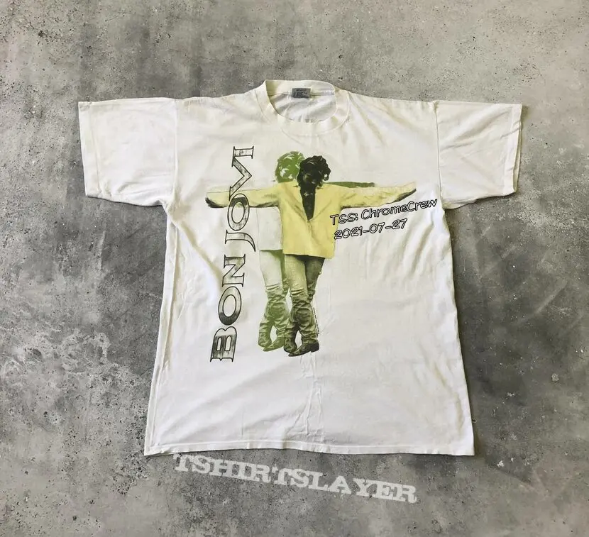 Bon Jovi Plus Size Streetwear Trendy Cotton Oversized Unisex New Model personality Clothes T-Shirt Couples high quality Classic