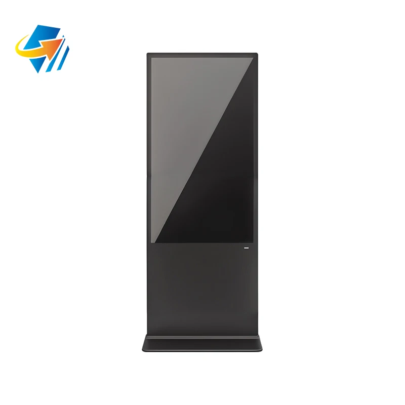 QICAI Floor Standing LCD TV Video Player Touch Screen Interactive Kiosk Vertical Digital Signage Totem Advertising Display