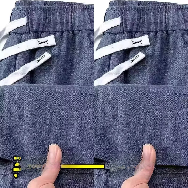 Summer New Cotton Linen Casual Pants Women Thin Pure Color Straight Leg Ice Silk Large Size Breathable Sweat Pants