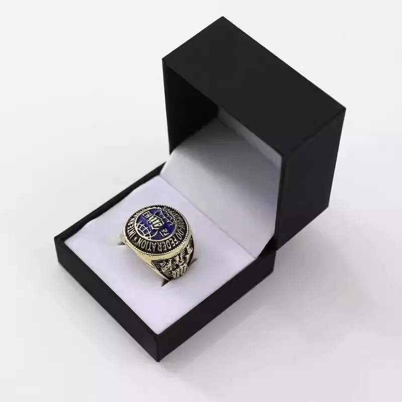 Gold Silver Color Taekwondo Competition Souvenir Championship Ring TKD ITF Winner Keepsake Gift for Group Activities Award Ring