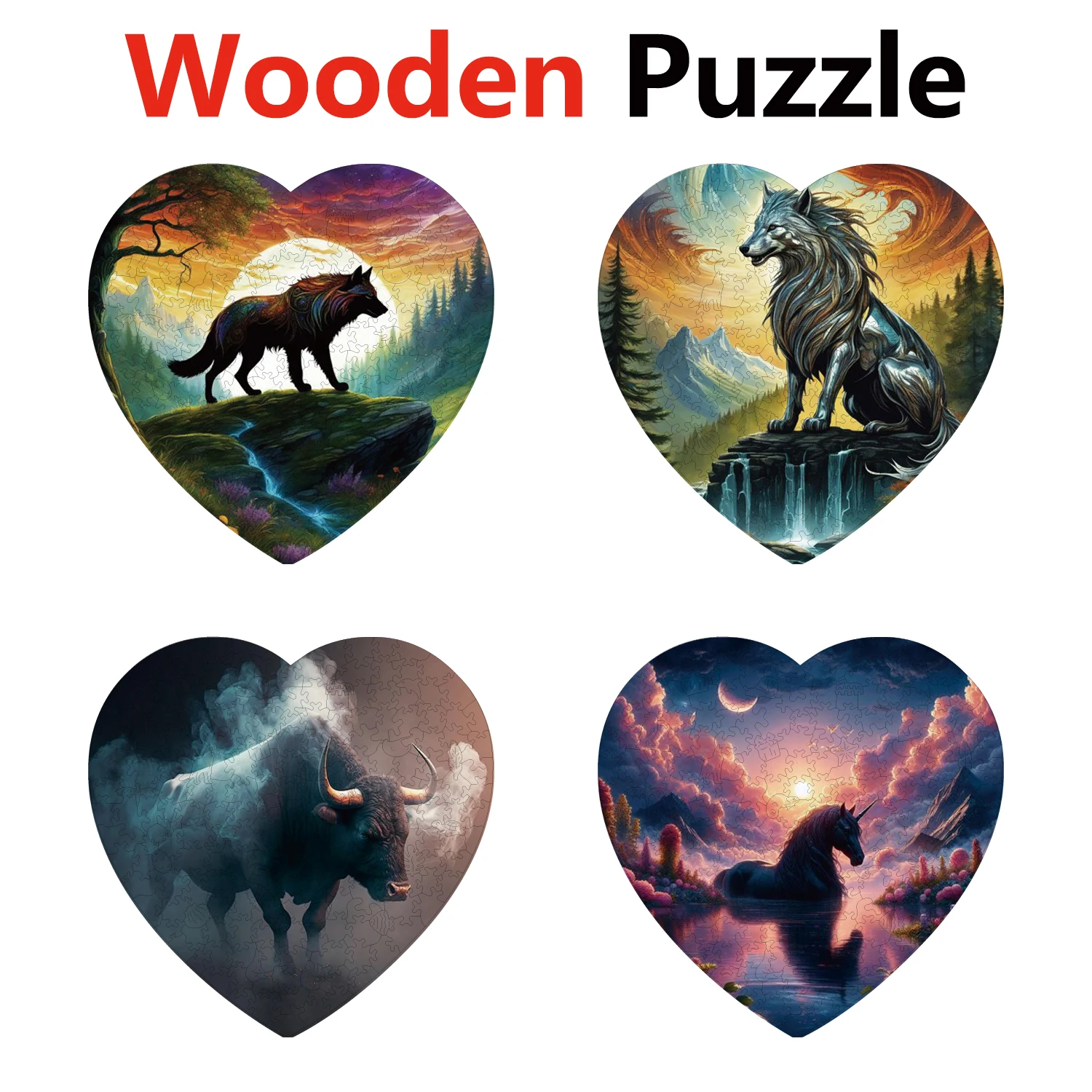 

XIN Deer Squirrel Car Girl Animal Puzzles Unique Shape High Quality Jigsaw Puzzle Wooden Puzzle Best Gift For Child