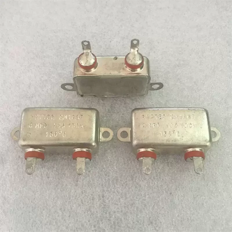 Antique American POTTER Bert 4UF 100V Copper Shell Gallbladder Coupling Frequency Divider Oil Immersed Capacitor