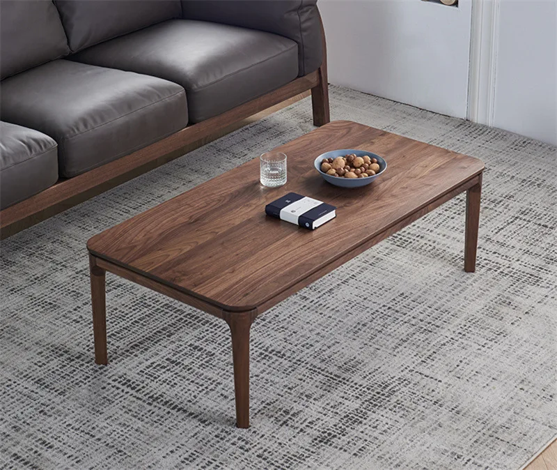 Solid Wood Living Room Tea Table Japanese Simple Log Side Table Table
