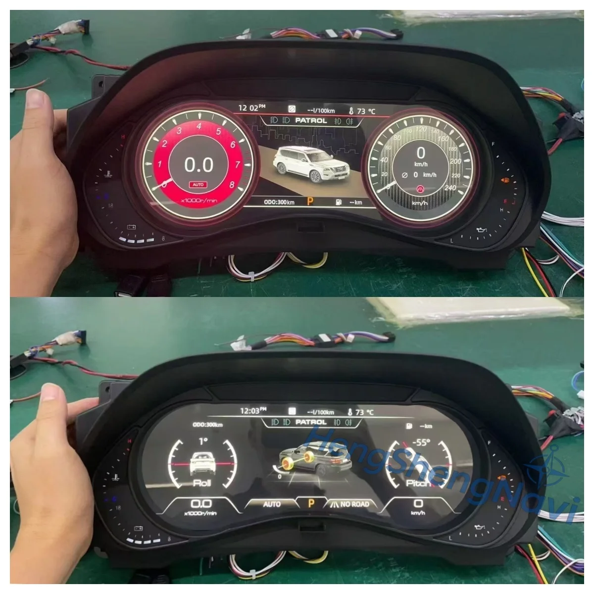 For Nissan Patrol Y62 Armada Infiniti QX56 QX80 2010-2021 LCD Dashboard Screen Speedometer Instrument Upgrade Smart Cluster Qled