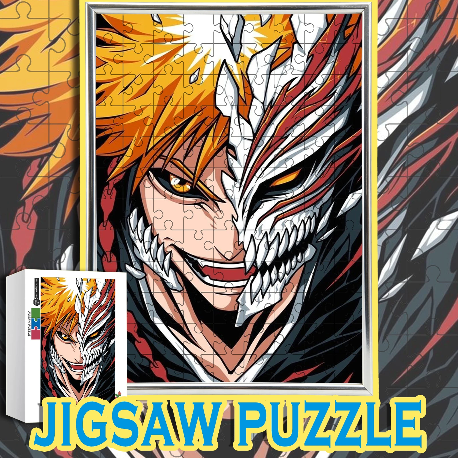 

BLEACH Kurosaki Ichigo theme Jigsaw 108/200/300/500/1000pcs wooden floor game puzzle,home decoration,gift