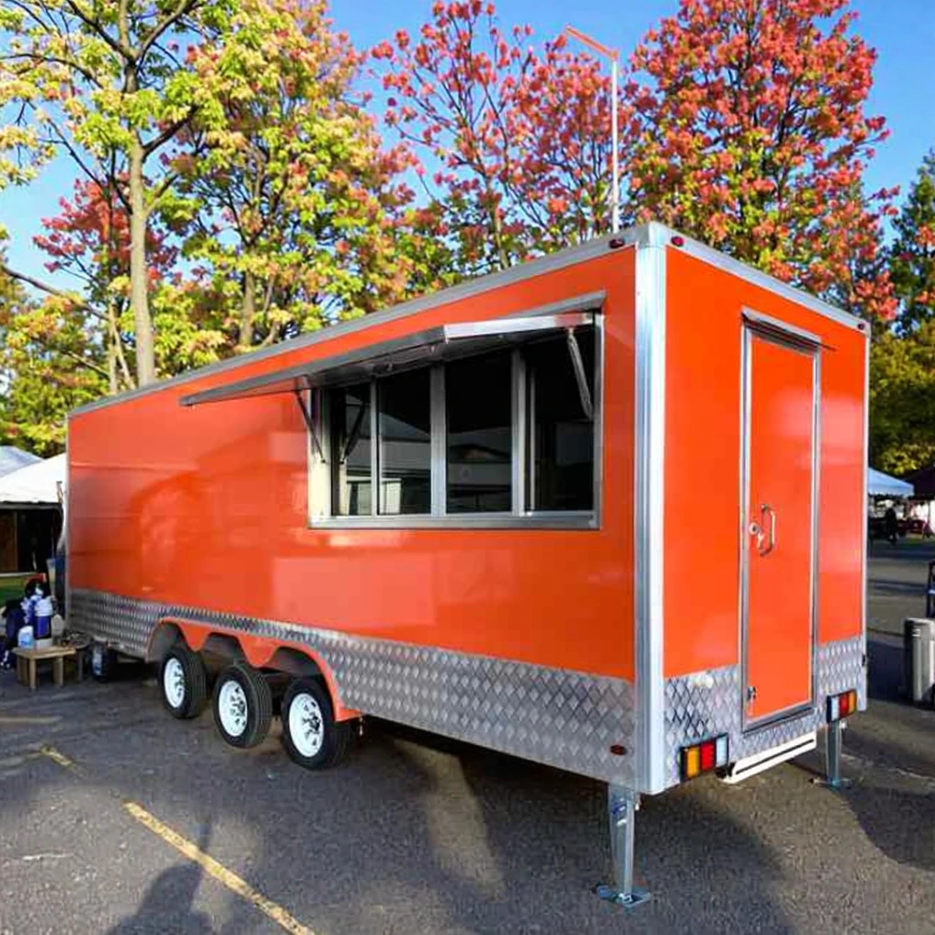 USA Customized Food Trailer With Complete Restaurant Kitchen Equipment, Fully Equipped Catering Food Truck