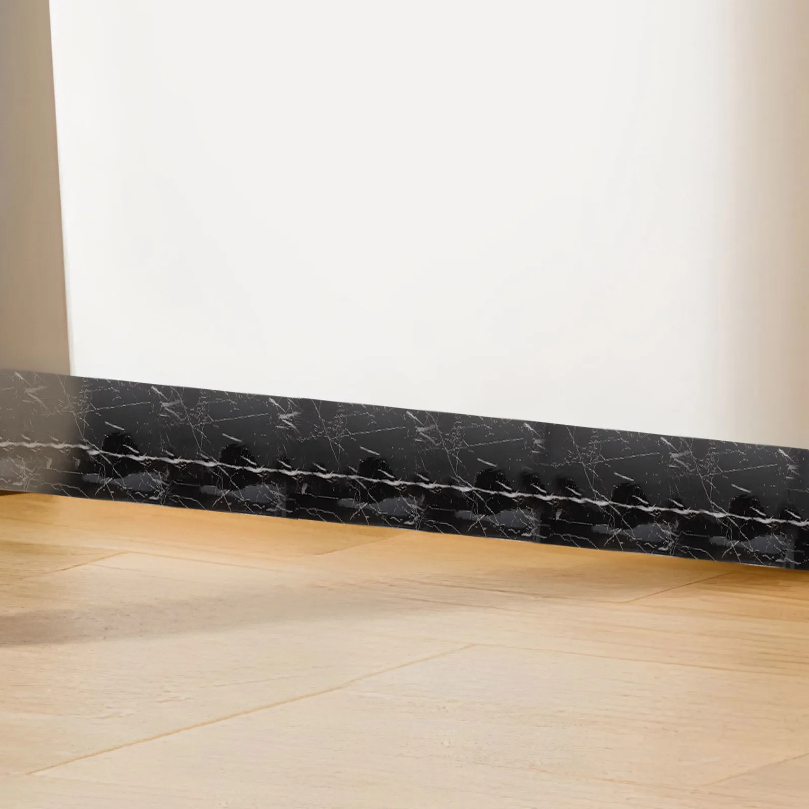 

1 Roll Self-Adhesive Peel Stick Trim For Wall Corner Marble Effect Flexible Pvc Molding Decorative Edge Baseboard Strip