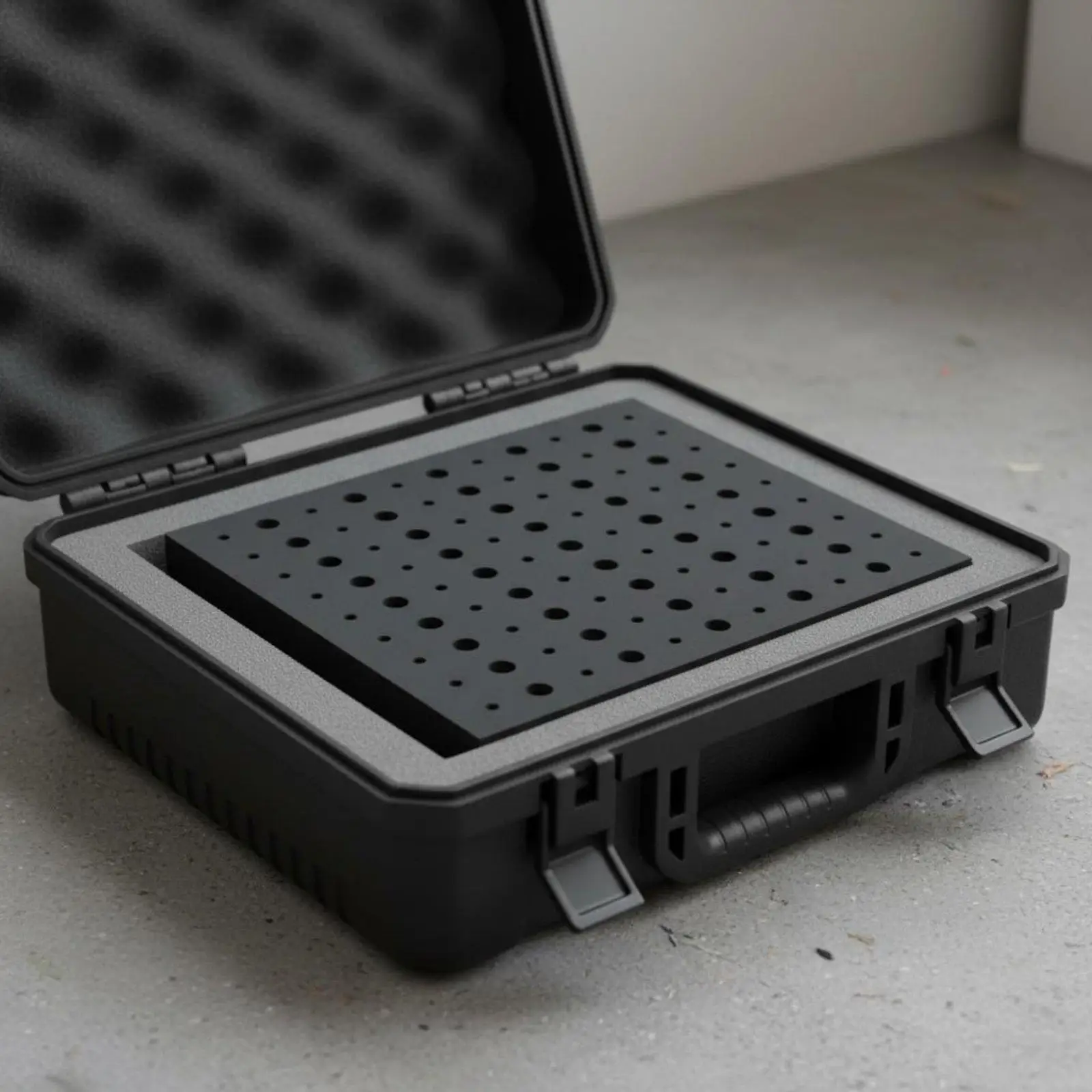 Portable Router Bit Storage Tray Durable EVA Foam Insert for Drawer Fits 1/4 and 1/2 Inch Shank
