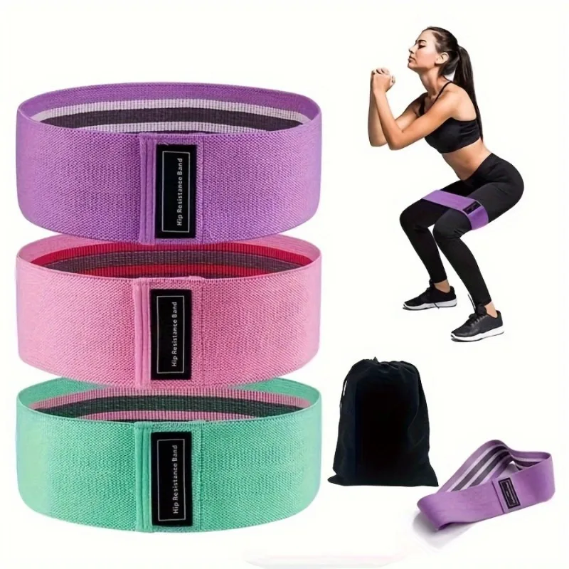 

A non-slip yoga resistance band suitable for fitness and strength training - pink band with black rope,ideal for glute exercises