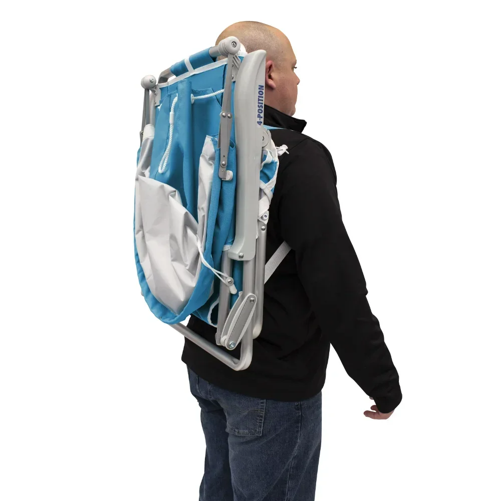 Outdoor Sonnenschutz Rucksack Strandkorb, Say brook blau, Erwachsene