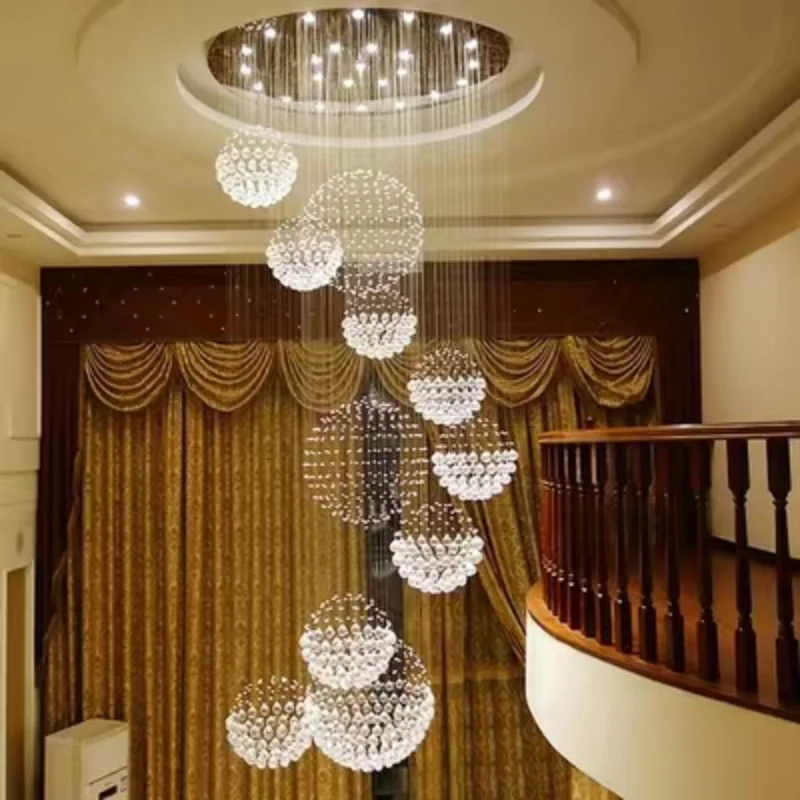 Modern LED Crystal Chandelier Lights For Room Cristal Lustre Long Pendant Hanging Lighting Ceiling lamp decoraction luxury