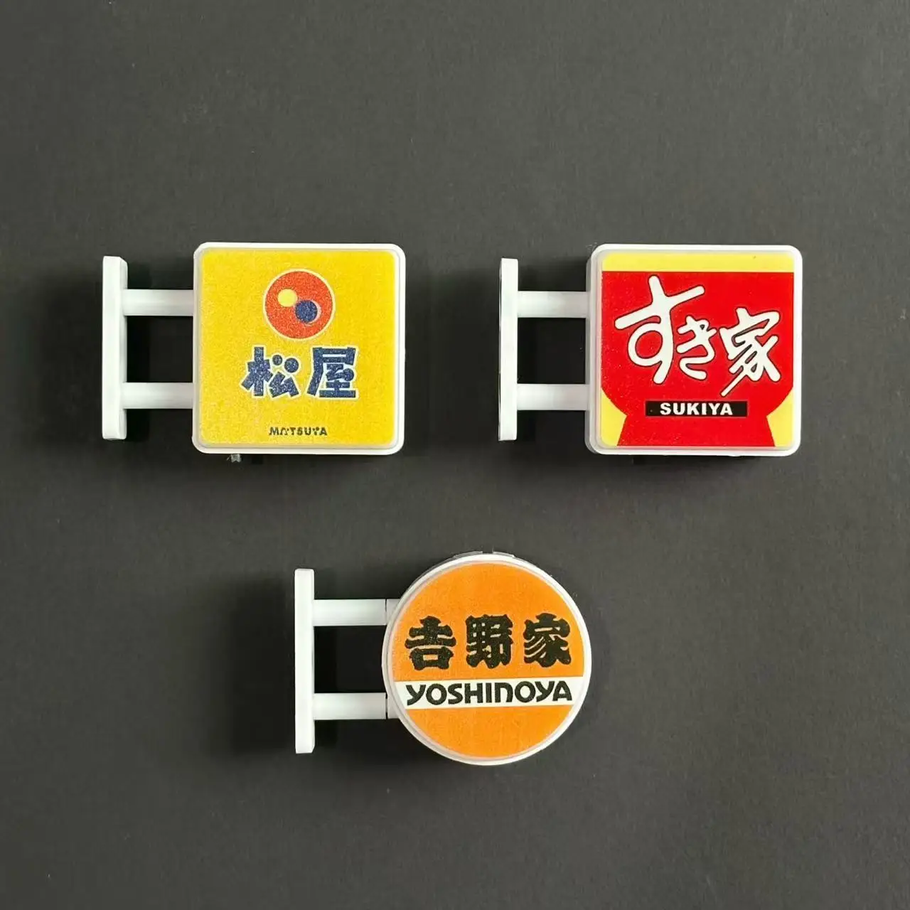Imanes de nevera con logotipo de restaurante, Mini letrero luminoso Yoshinoya Matsuya Japón, cafetería del metro, caja de luz creativa, juguete, decoración del hogar ABS
