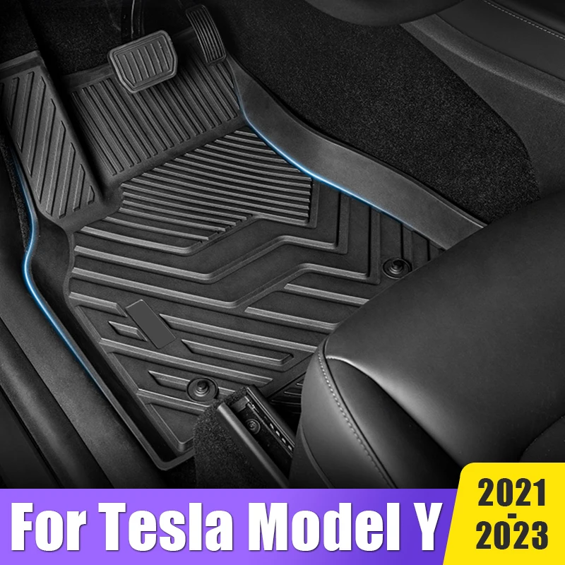 

For Tesla Model Y ModelY 2021 2022 2023 TPE Custom Car Floor Mat LHD Carpet Cover Protection Pad Auto Interior Accessories