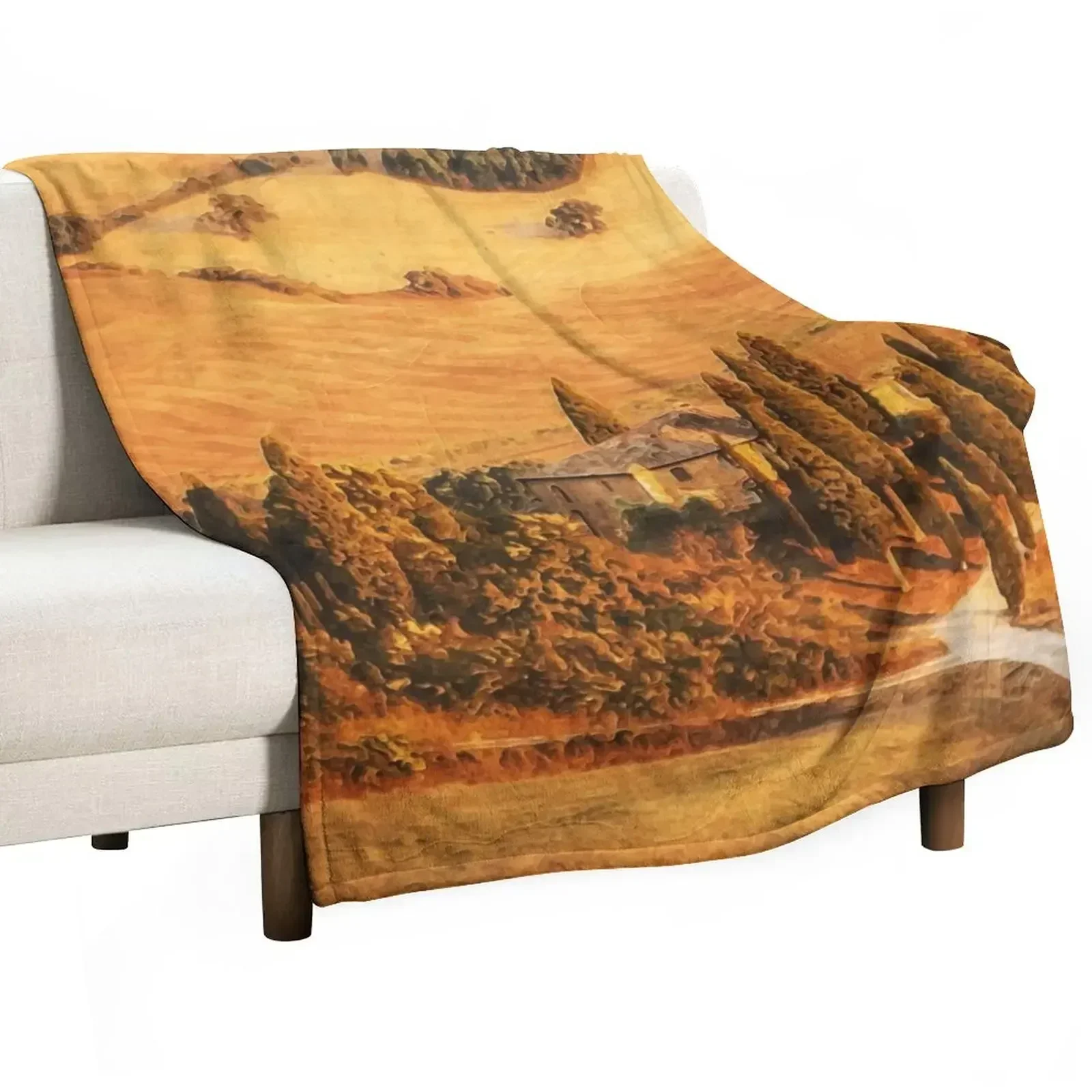 

Vineyards in Tuscany Throw Blanket Weighted For Sofa Thin Flannel Fashion Sofas Blankets