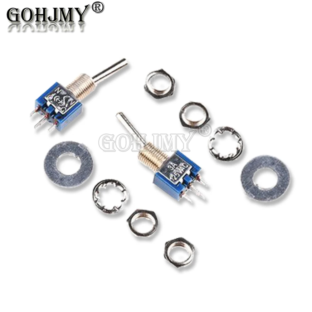 6A 125VAC 6mm Toggle Switch MTS 302 303 402 403 on off SPDT DPDT on off on 3PDT  Waterproof Switch SMTS-102 SMTS-202 miniature