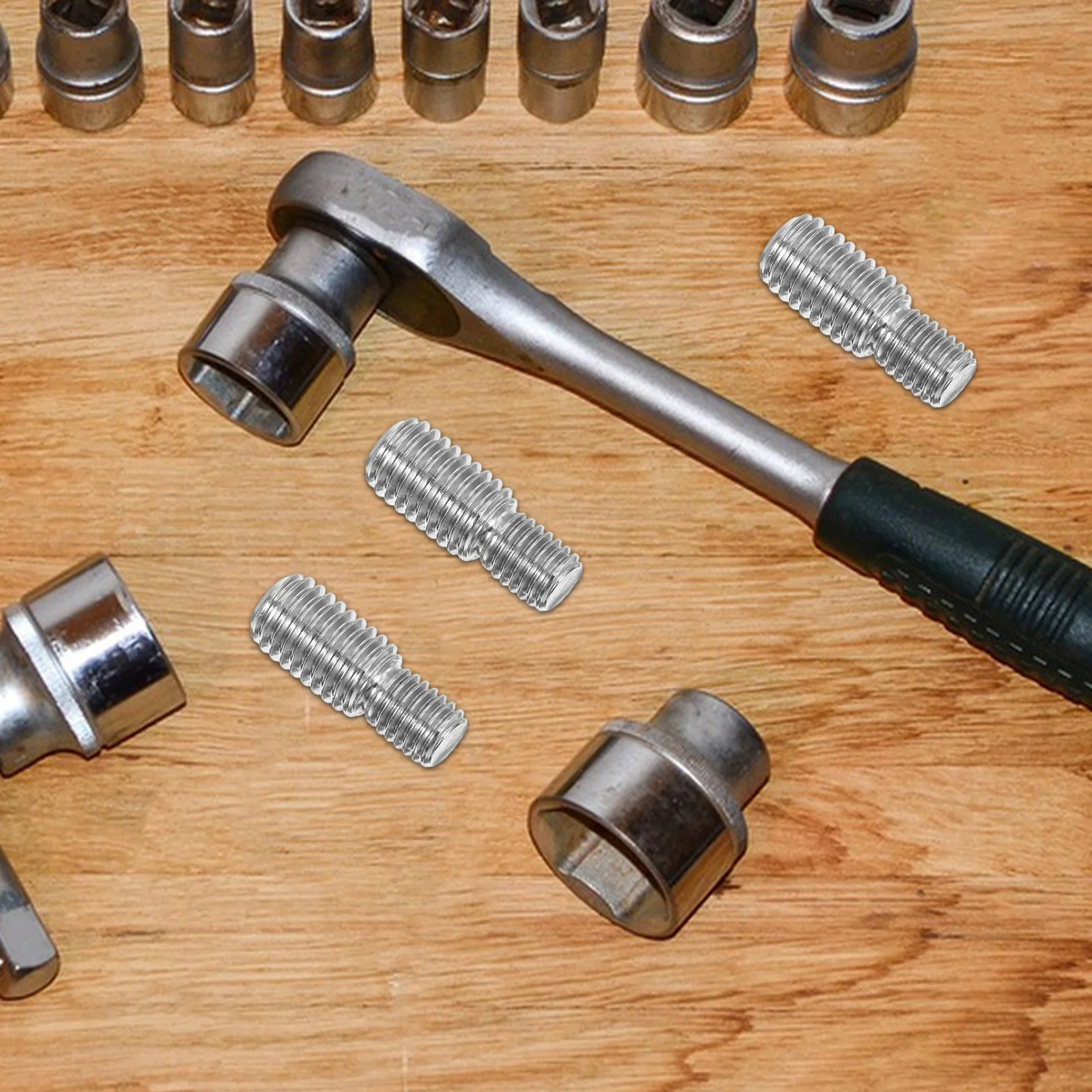 

10pcs M8xM10 Adapter Stainless Steel Conversion Screws Stainless Steel Conversion Screw Furniture Hardware Threaded Stud Bolts