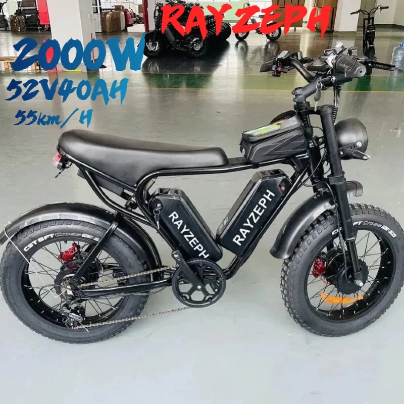 52V40AH dual battery Ridstar Q20 PRO Adult electric bike 2000W dual motor 20-inch electric bicycle all-terrain rideable e-bike image 3