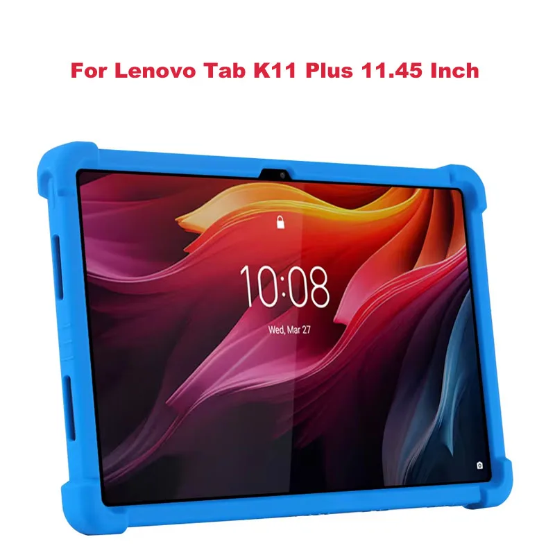 Tablets Case For Lenovo Tab K11 Plus 11.45 Inch  Super Shockproof Soft Silicone Stand Cover
