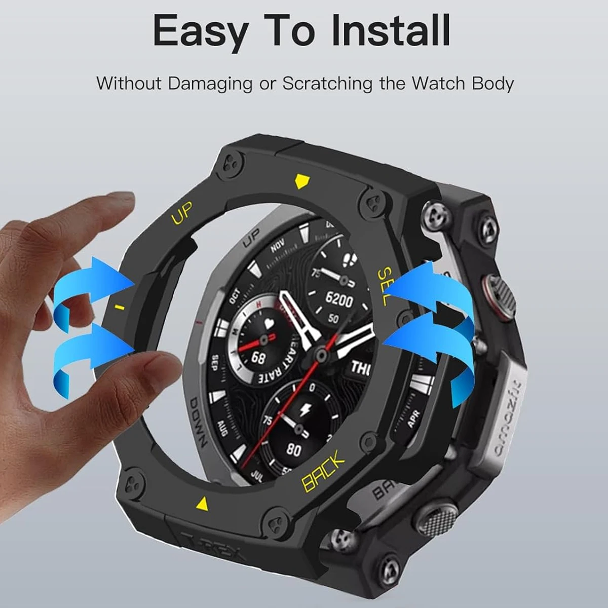 สายรัดข้อมืออัจฉริยะสำหรับ Huami Amazfit T-Rex3 Pro กรอบ PC ป้องกันนาฬิกา สำหรับ Amazfit T-Rex 3Pro